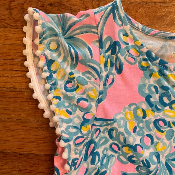 Lilly Pulitzer Size 6-7 Girls Dress Pink and Pineapples Summer Beach Dress - Picture 2 of 10